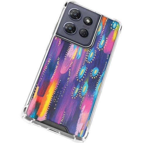 Kaleidoscope Brush Stroke by Etta Vee Moto G Stylus 5G (2025) Clear Case